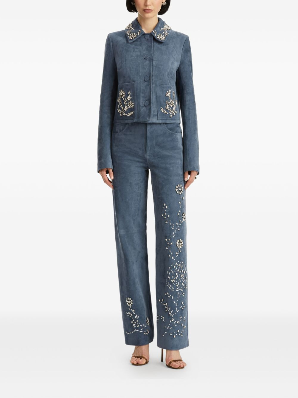 crystal-embroidered jacket - 2