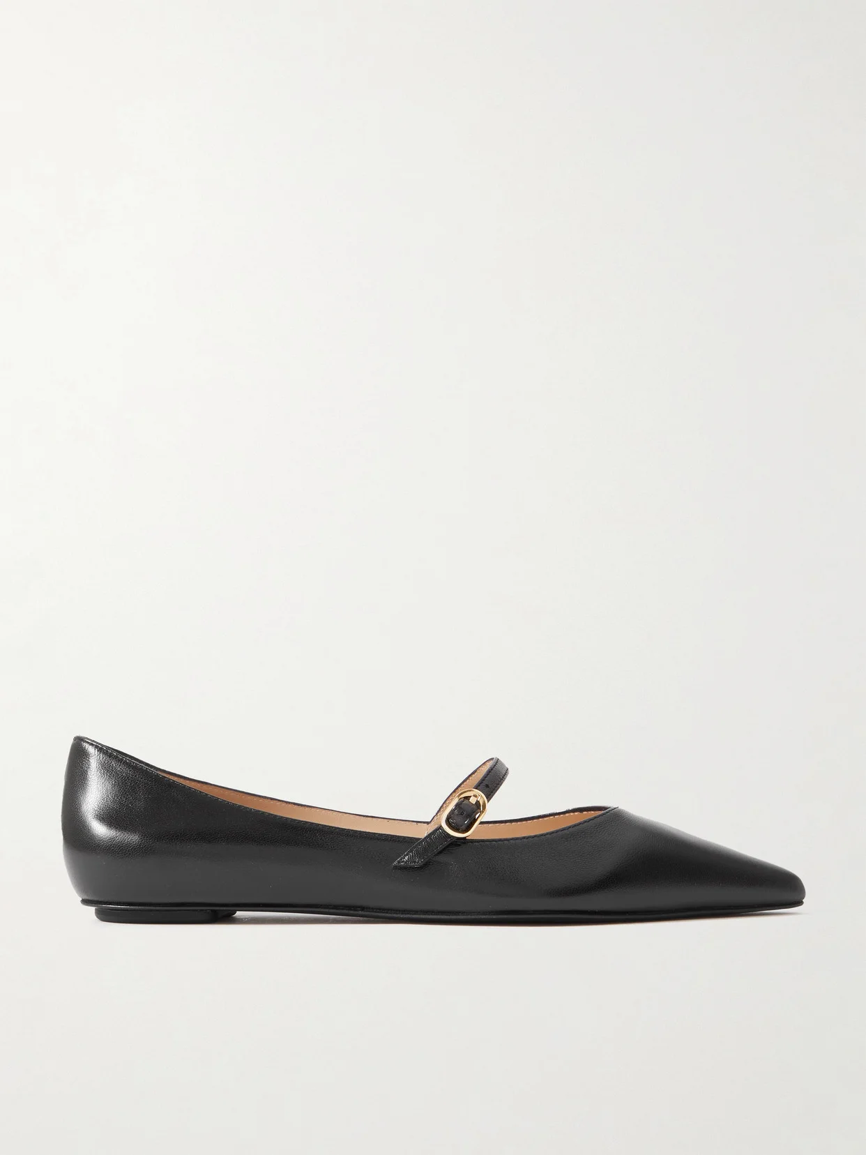 Emilia Leather Mary Jane Point-toe Flats - 1