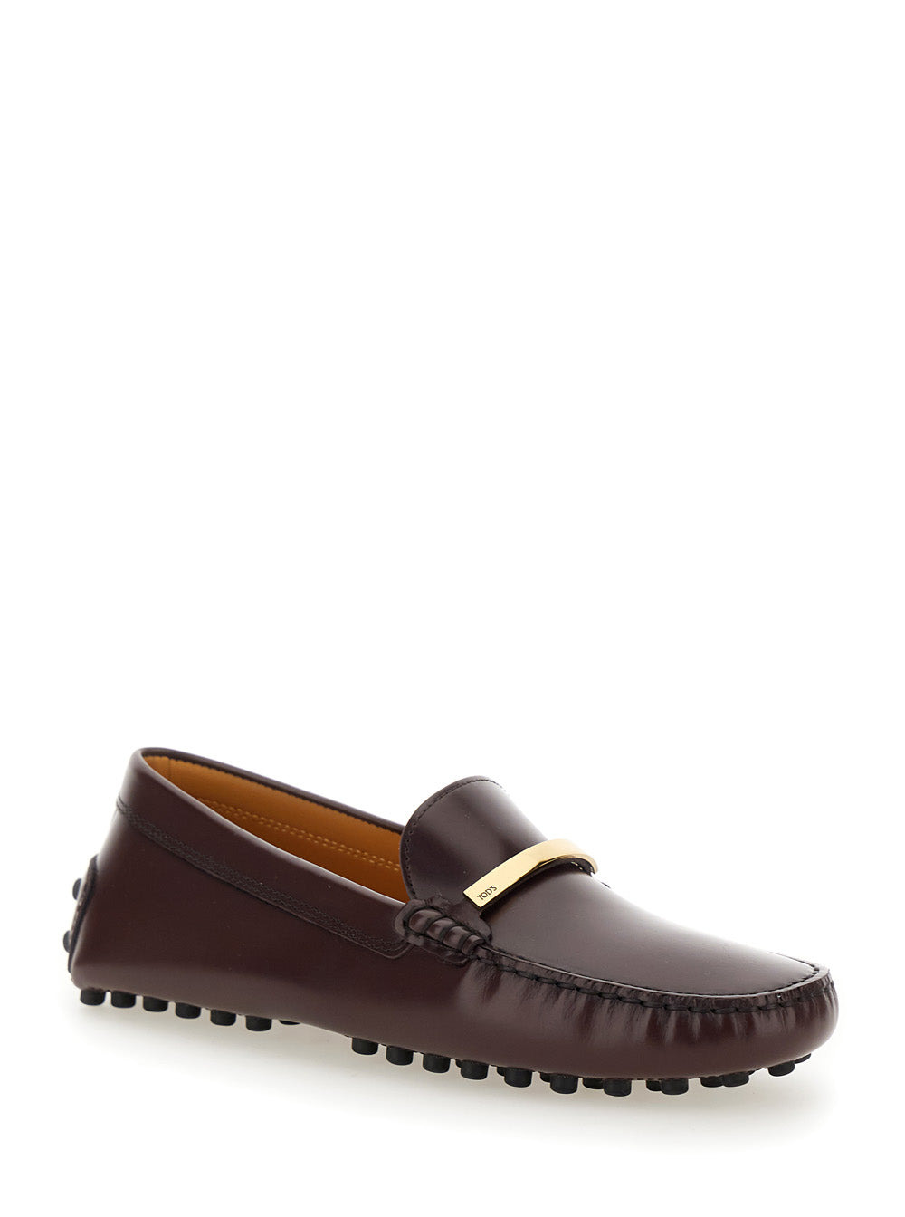 Tod's Women Brown Loafers With Logo Plaque And Rubber Sole In Leather Woman - 2