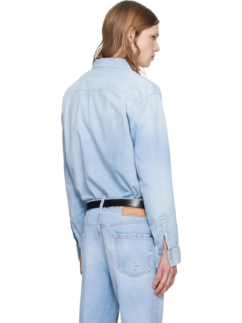 Blue Light Wash Canadian Vintage Denim Shirt 3