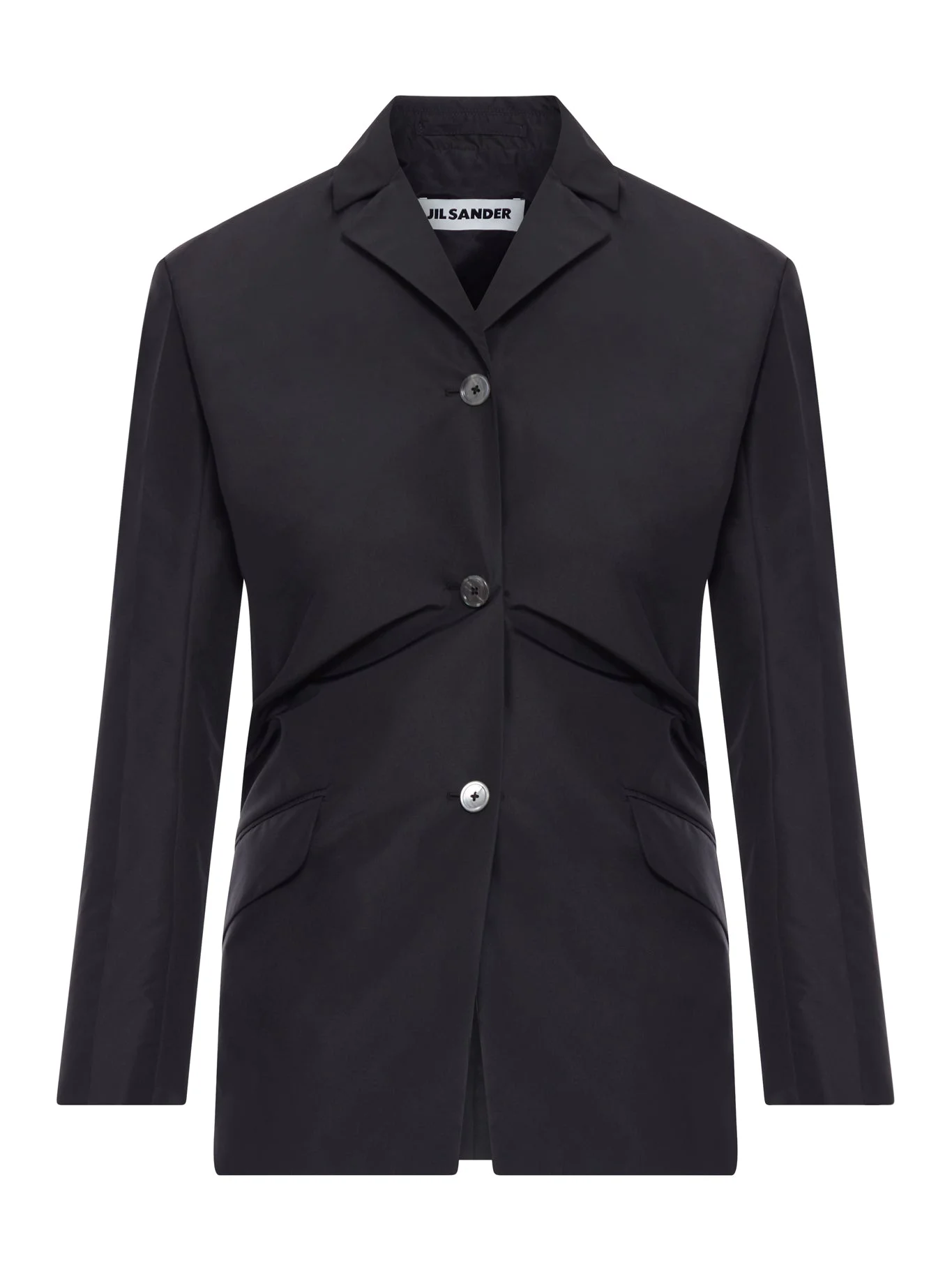 TAILORED BLAZER IN TECHNICAL FABRIC WITH BACK DRAPING - 1