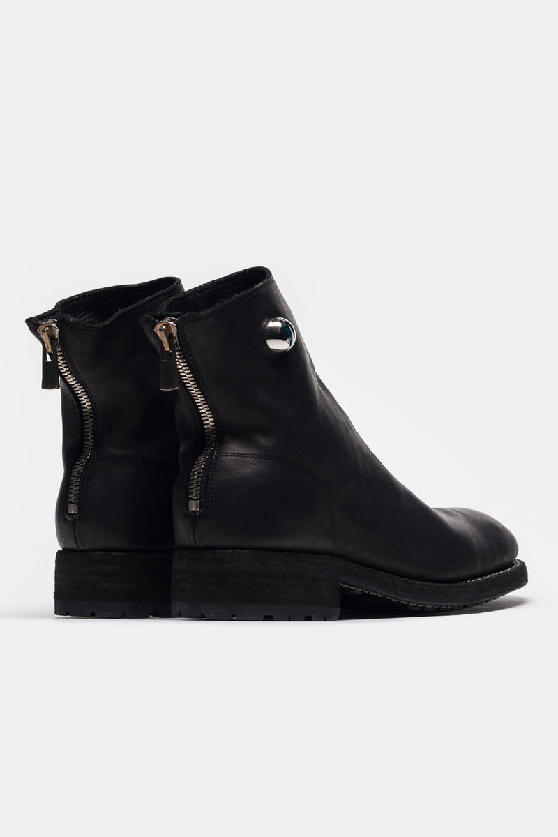 Undercover 996V_EYE Calf Leather Back Zip Boot in Black 5