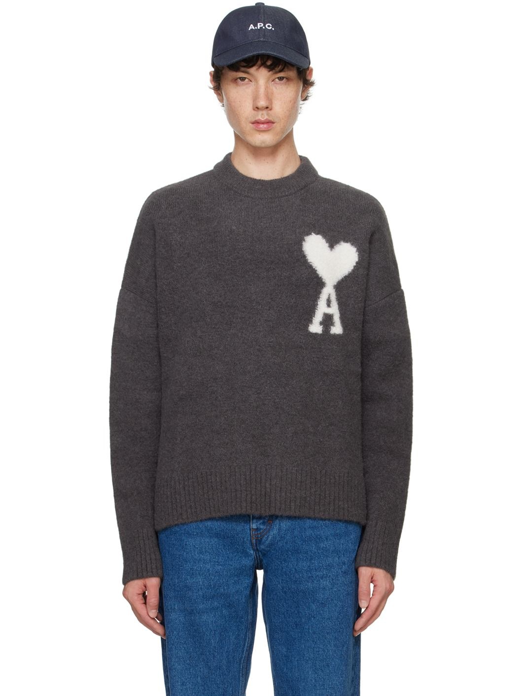 Gray Ami De Cœur Sweater - 1