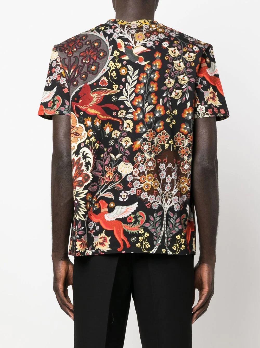 floral-print short-sleeved T-shirt - 4