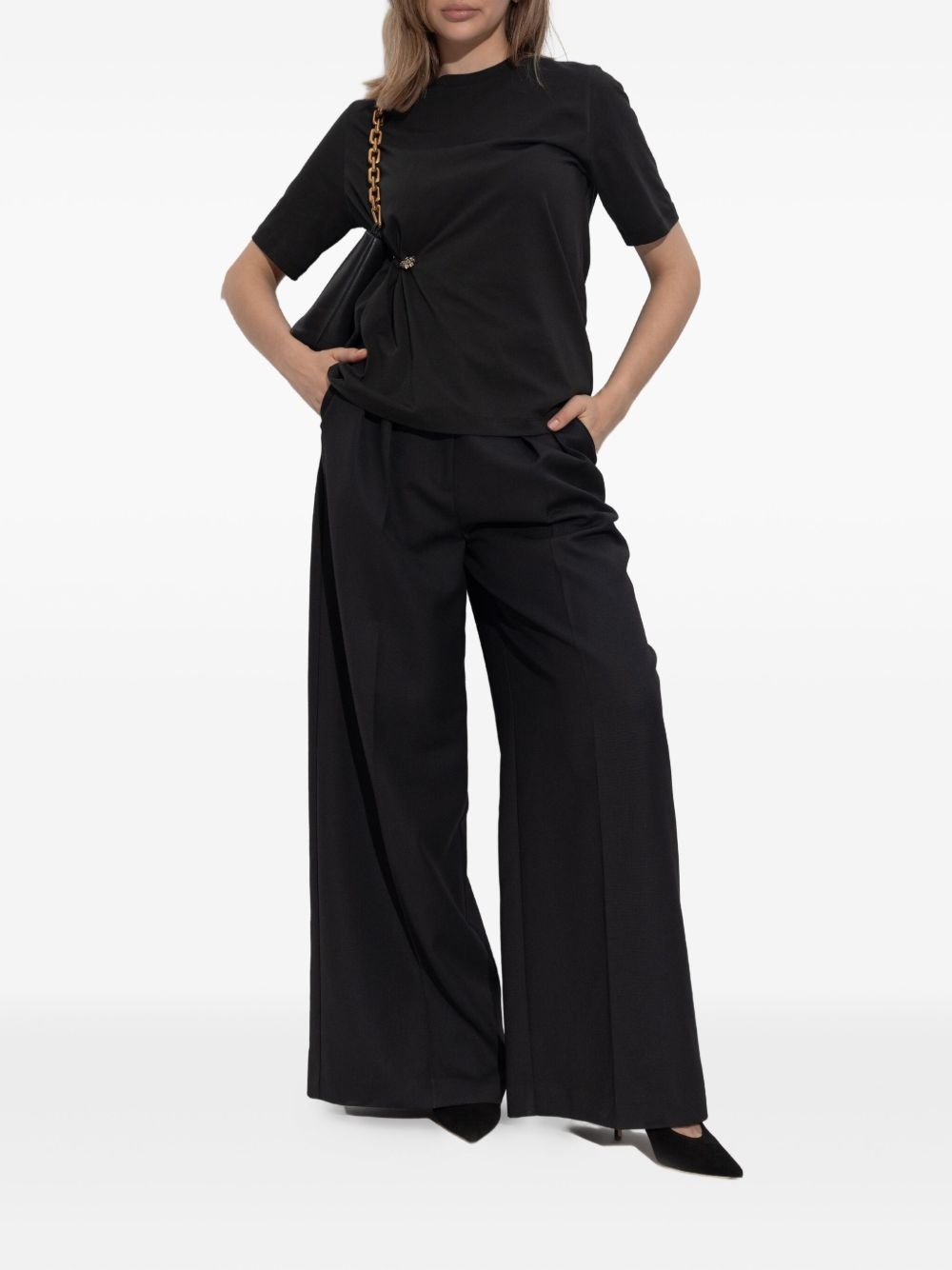safety-pin detail T-shirt - 2