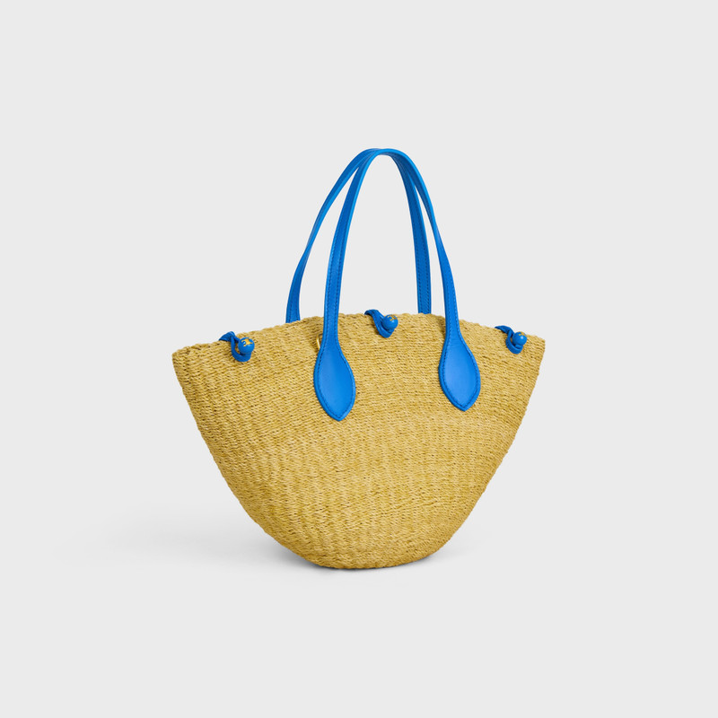 CELINE SMALL TRIOMPHE BEADS BASKET IN SISAL RAFFIA AND CALFSKIN outlook