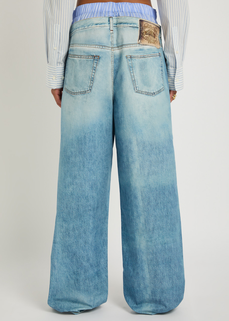 Acne Studios Jeans-effect Cotton Trousers - 3