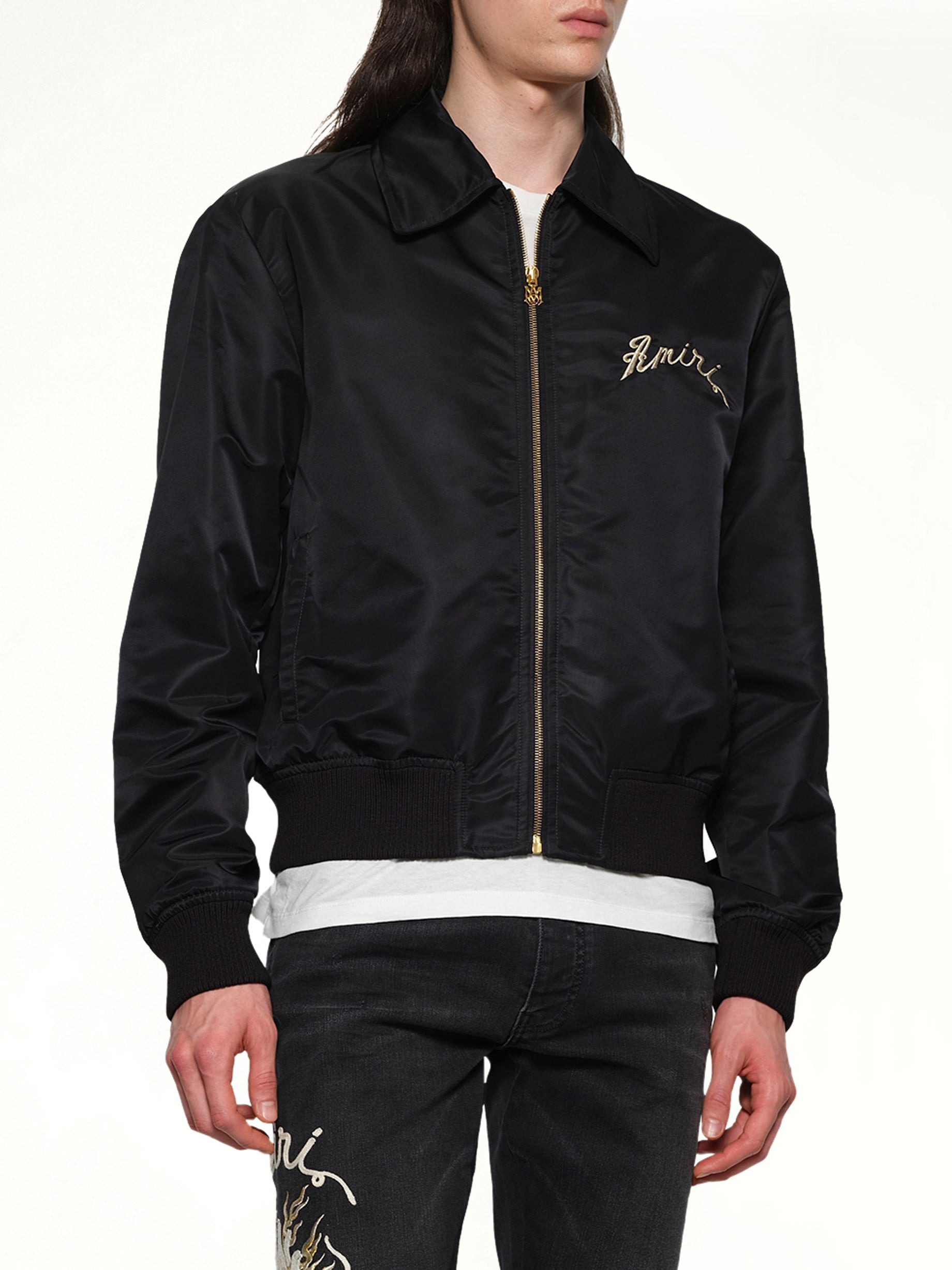 AMIRI Dragon Nylon Bomber in Black - 6