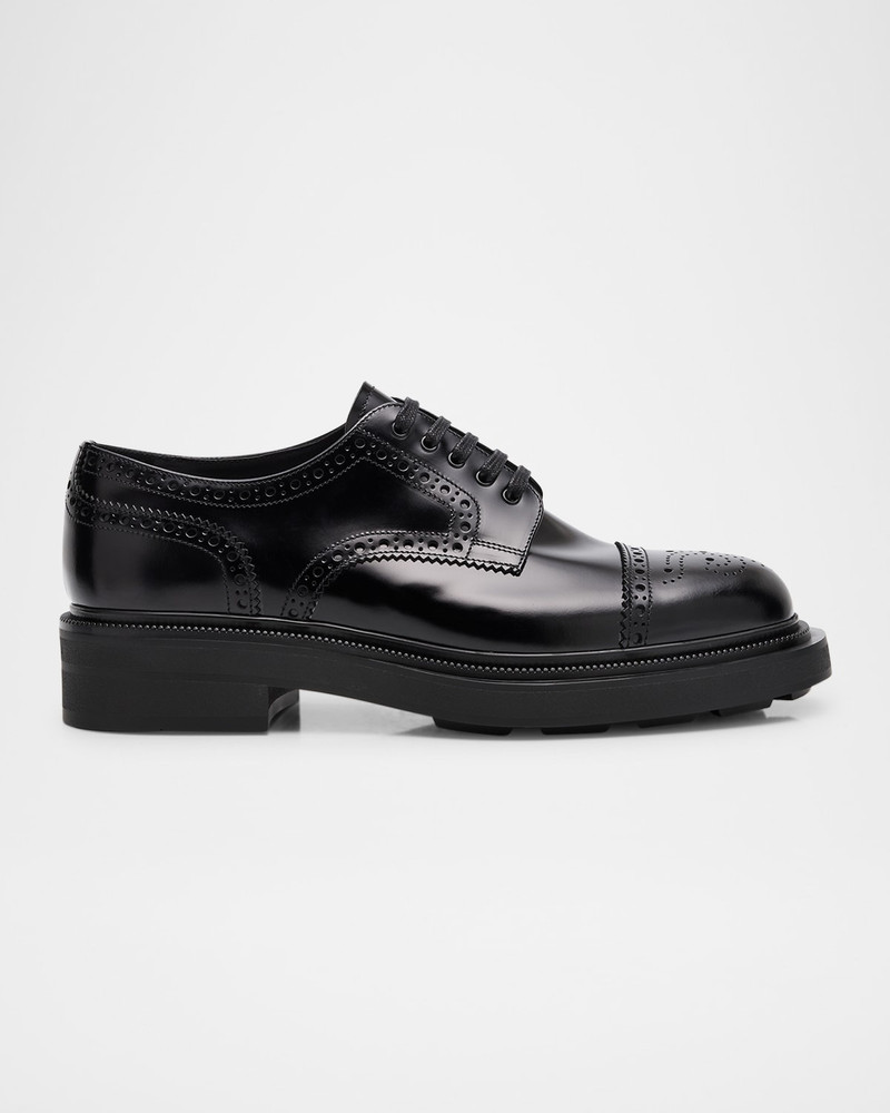 Men's Tyrone Brogue Leather Derby Shoes 1