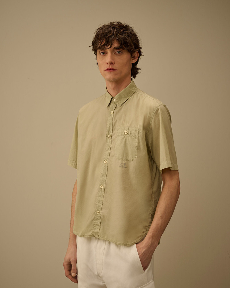 Light Mussola Short Sleeve Button Shirt 3