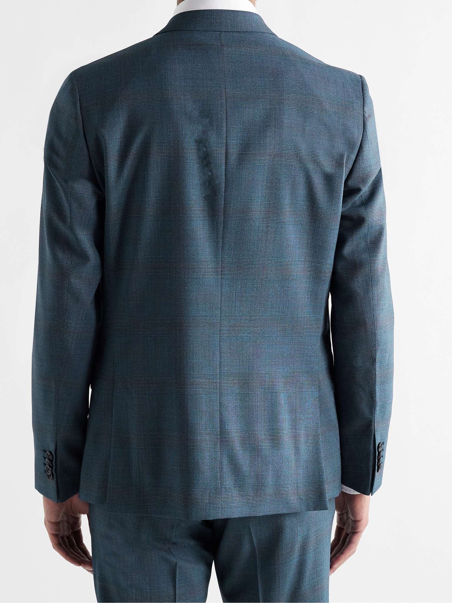 Slim-Fit Prince of Wales Checked Wool-Blend Suit Jacket - 4