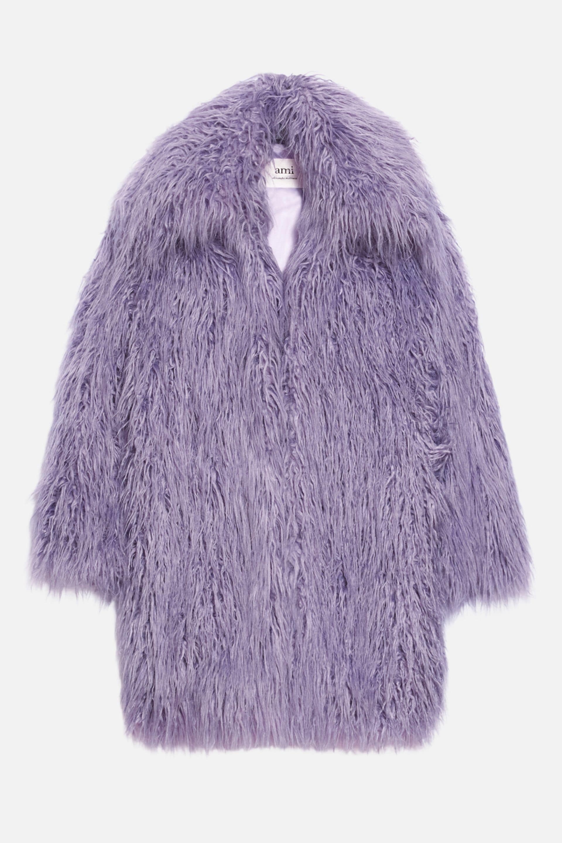 Long Coat in Synthetic Fur - 1