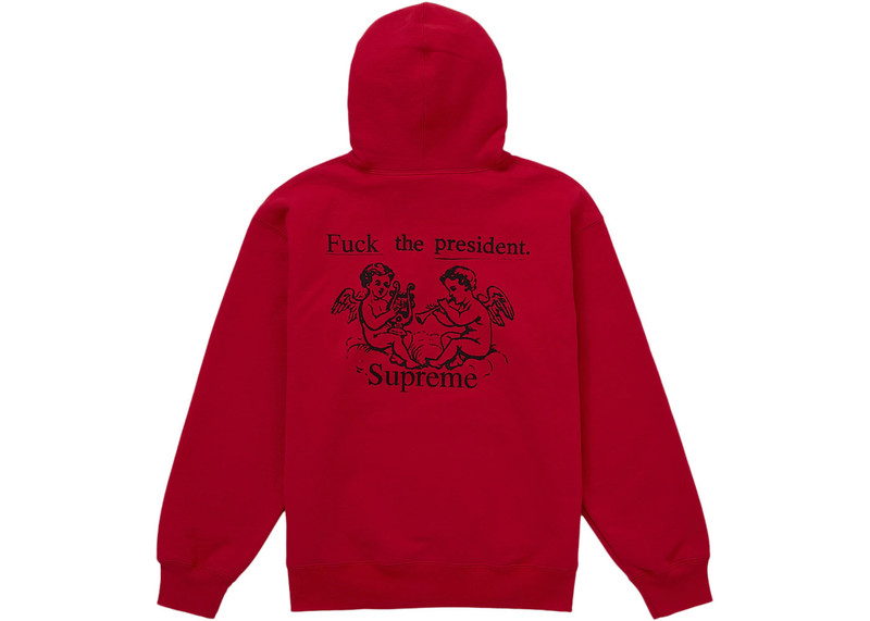 Supreme Supreme President Hooded Sweatshirt Red outlook