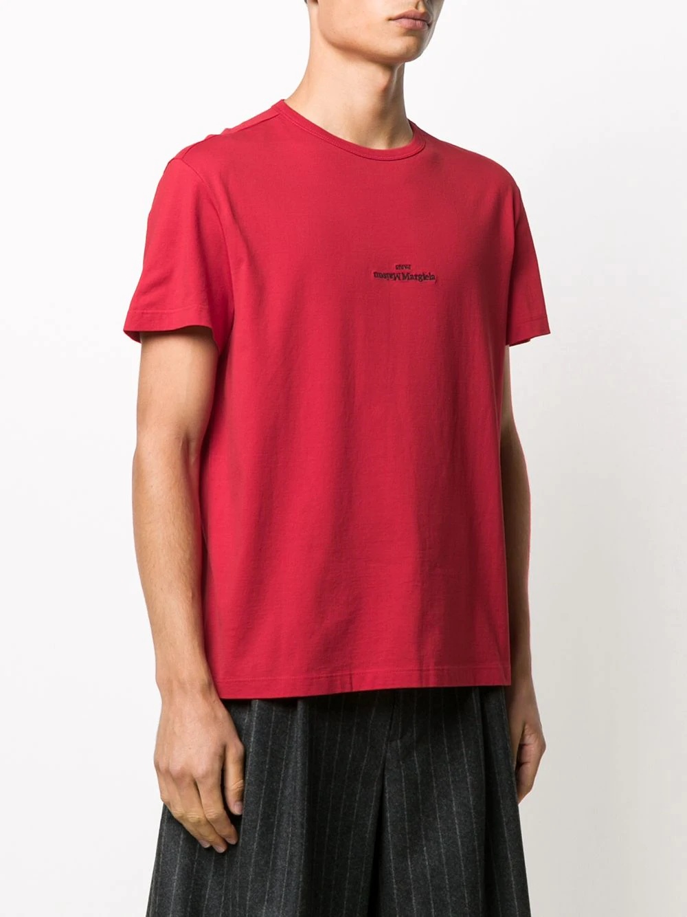 inverted embroidered logo T-shirt - 4