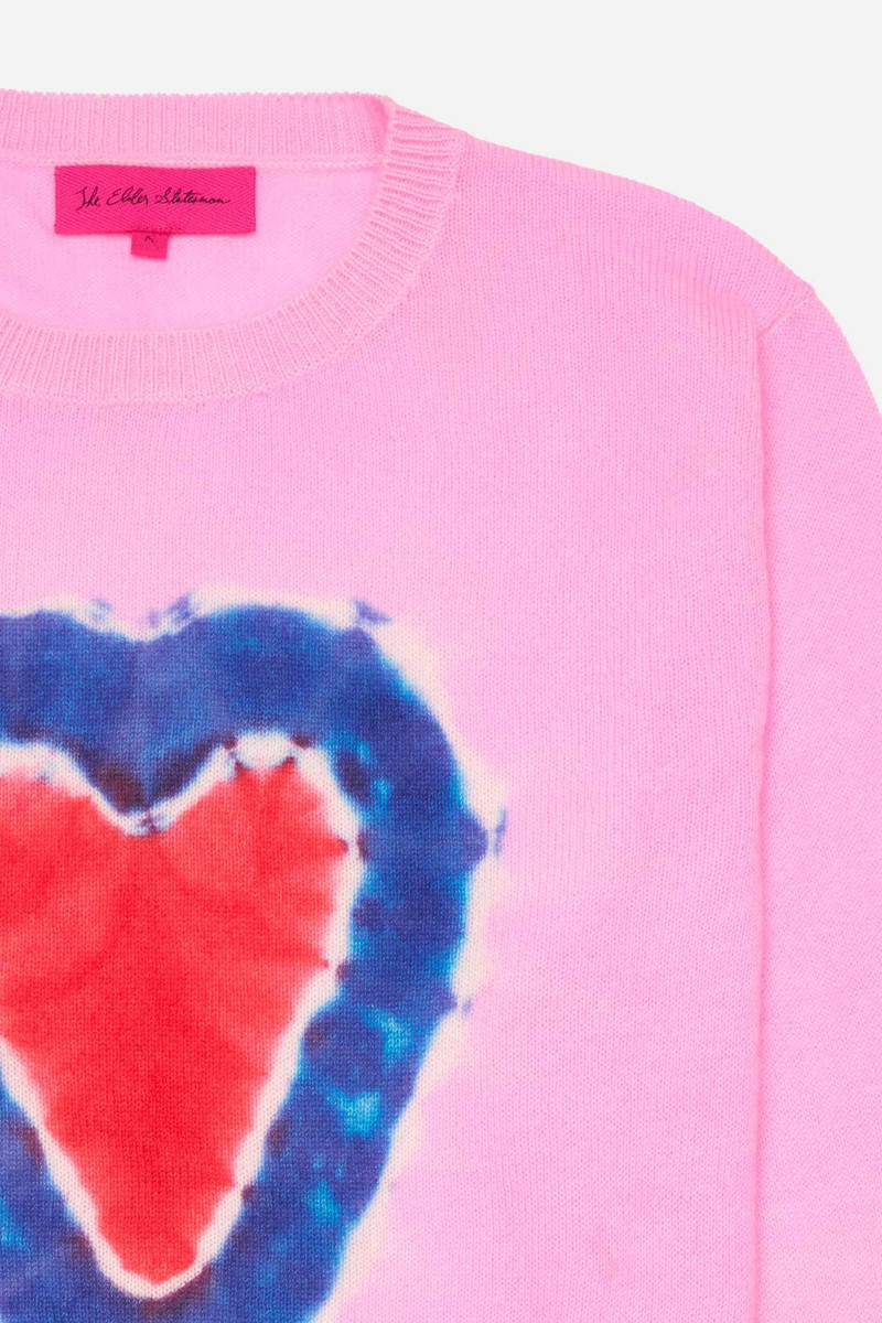 The Elder Statesman HEART DYE WOMEN'S CREW outlook