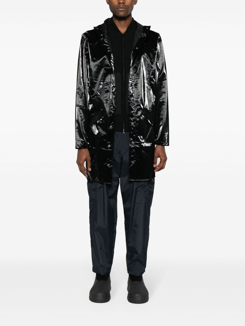 RAINS coated hooded parka coat outlook