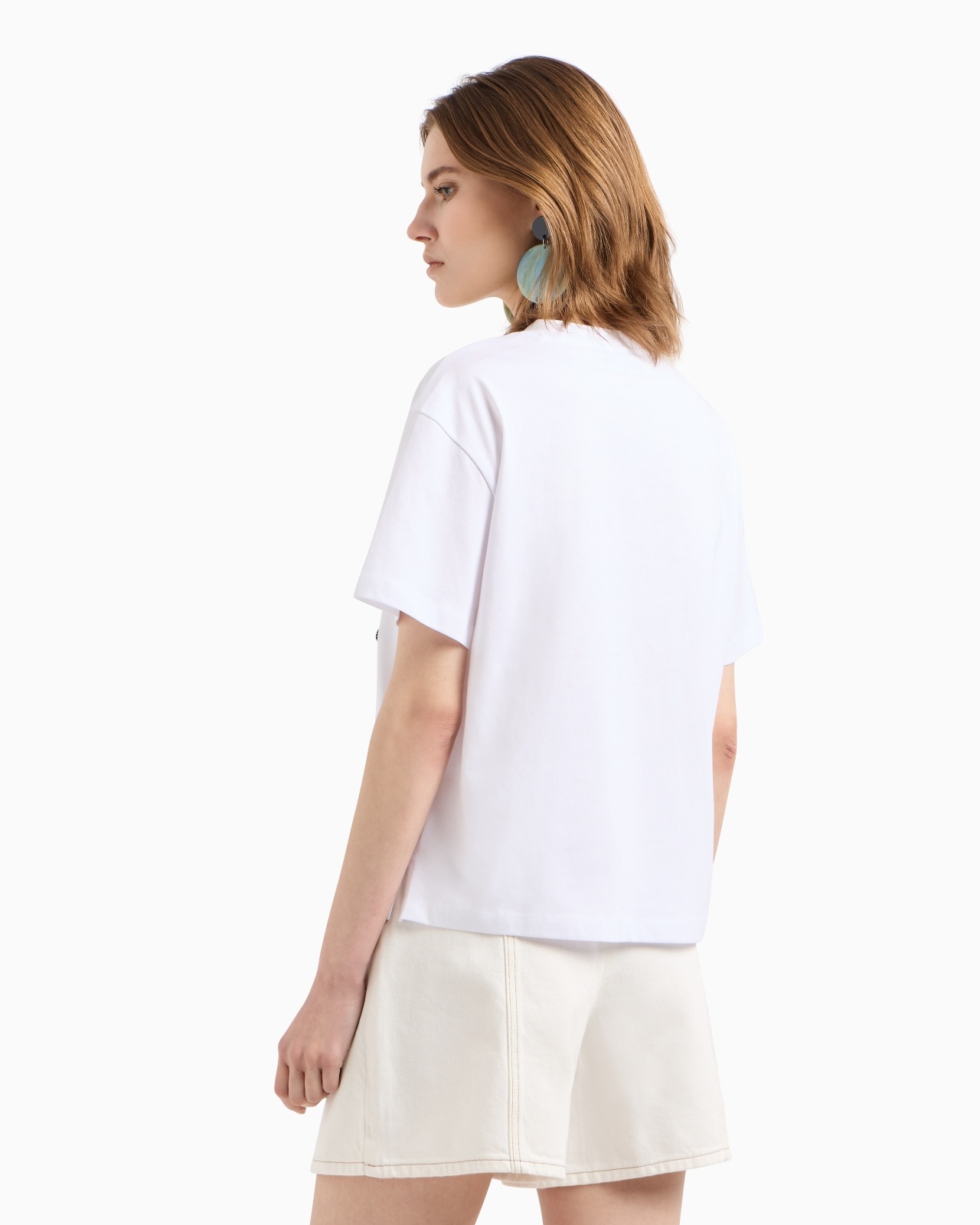 COTTON-JERSEY T-SHIRT WITH OVERSIZED LUREX LOGO - 3