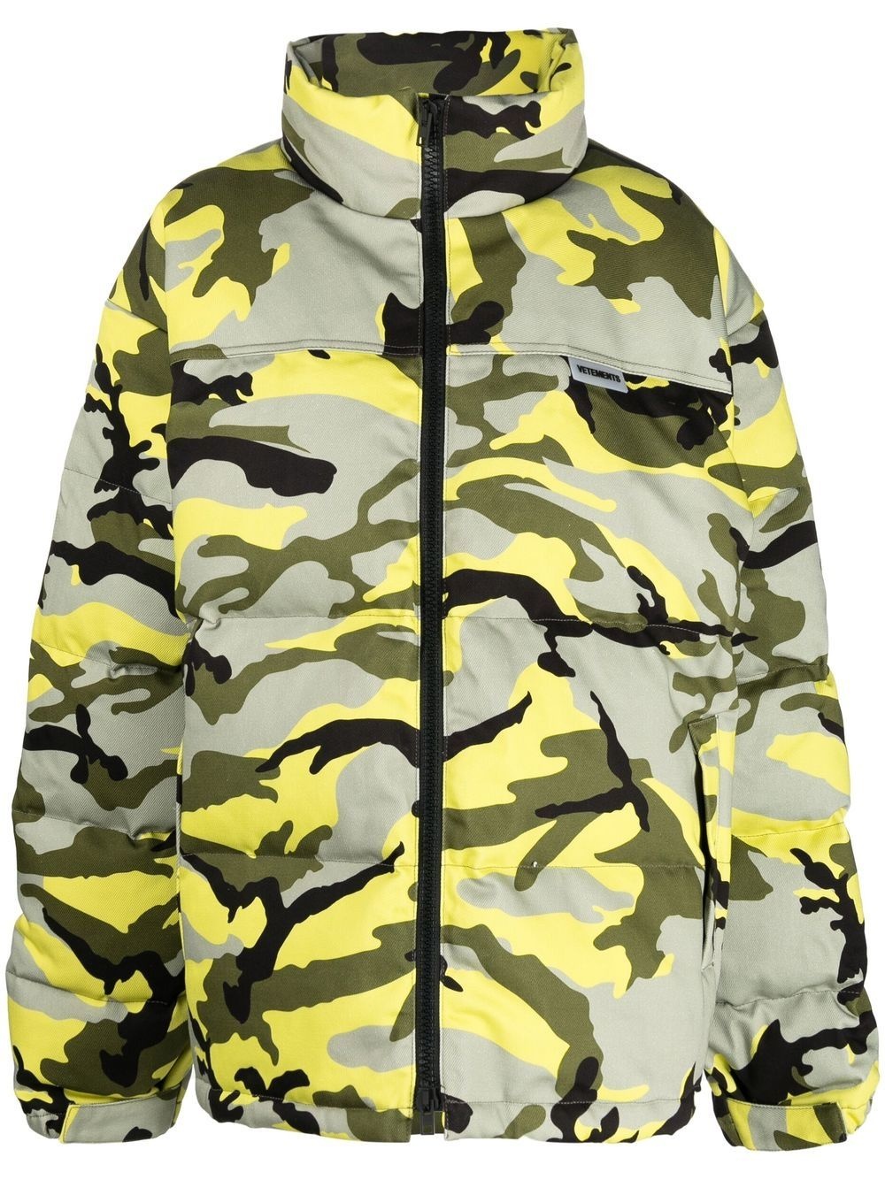 camouflage-print padded jacket - 1