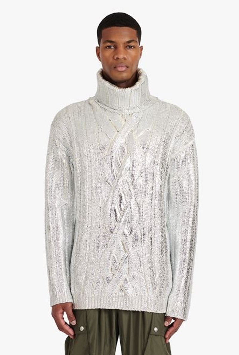 Silvery wool turtleneck sweater 5