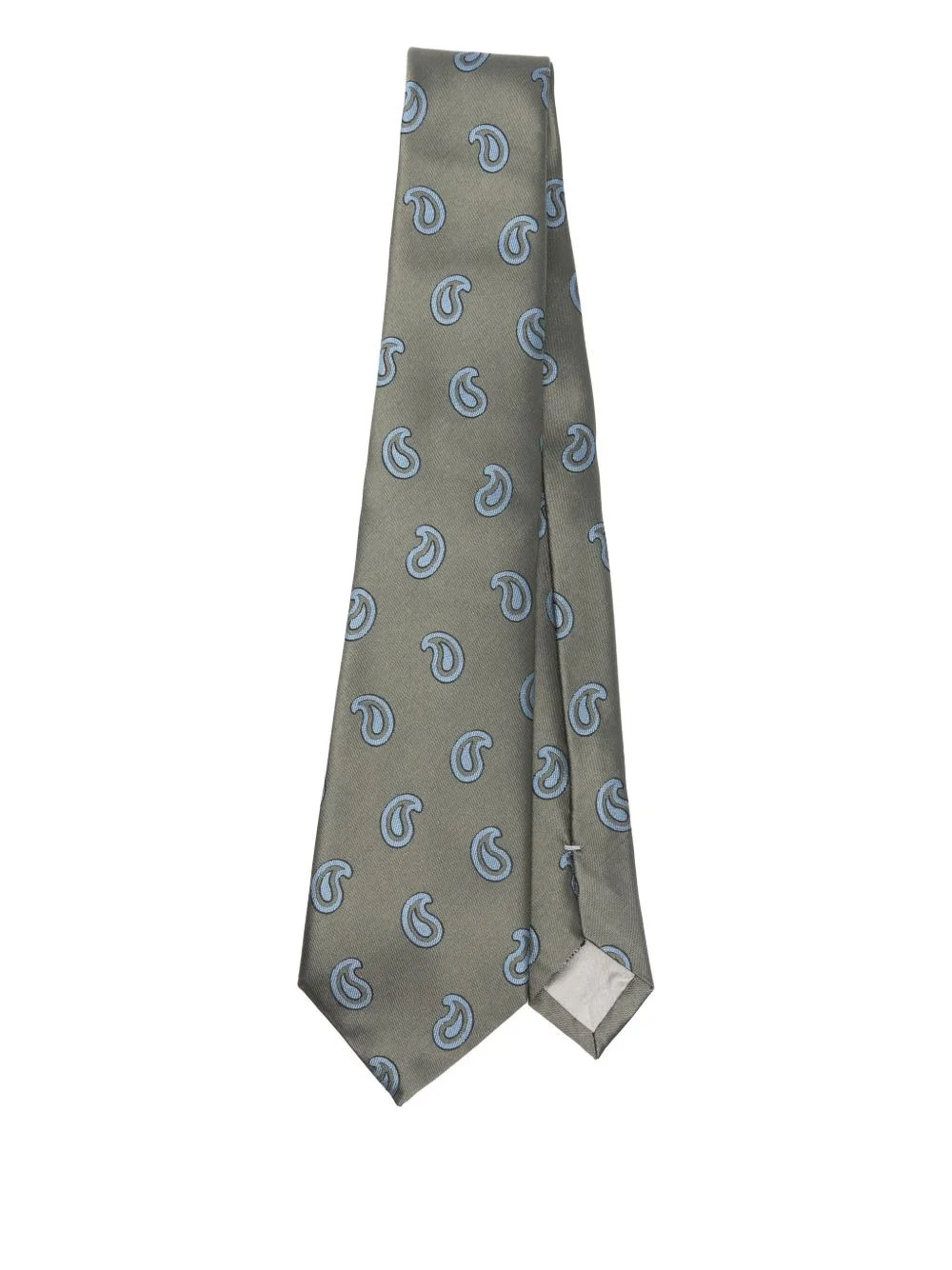 paisley-print silk tie - 1