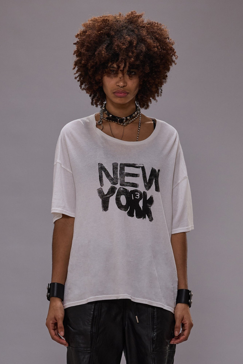 R13 NY RELAXED T - ECRU outlook
