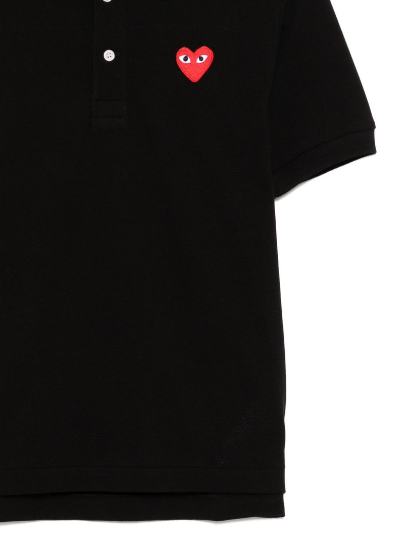 Comme des Garçons PLAY heart-embroidered polo shirt outlook