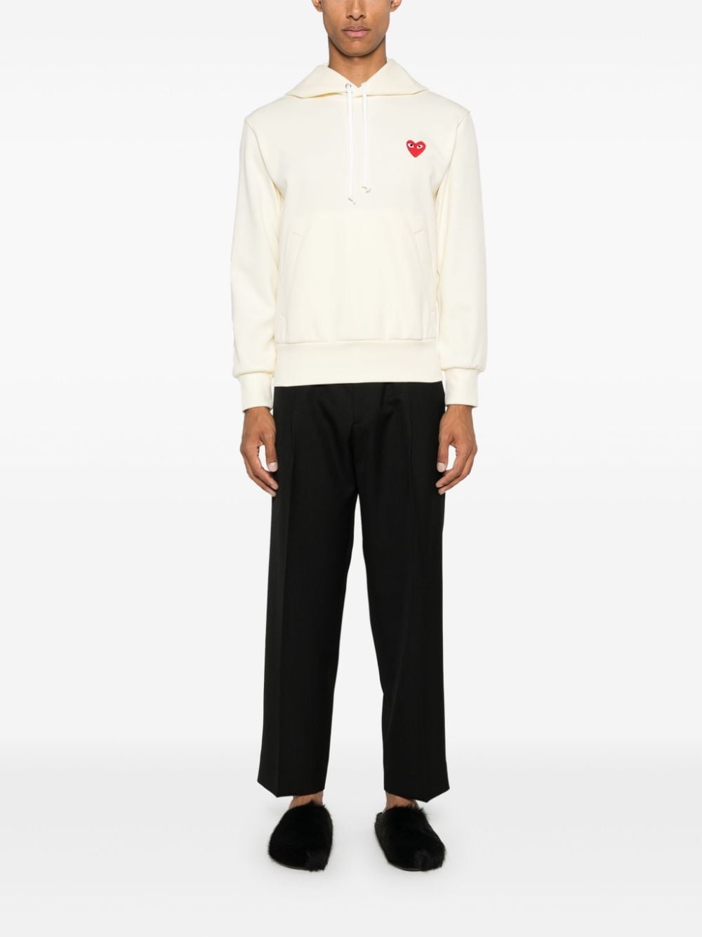 heart-patch hoodie - 3