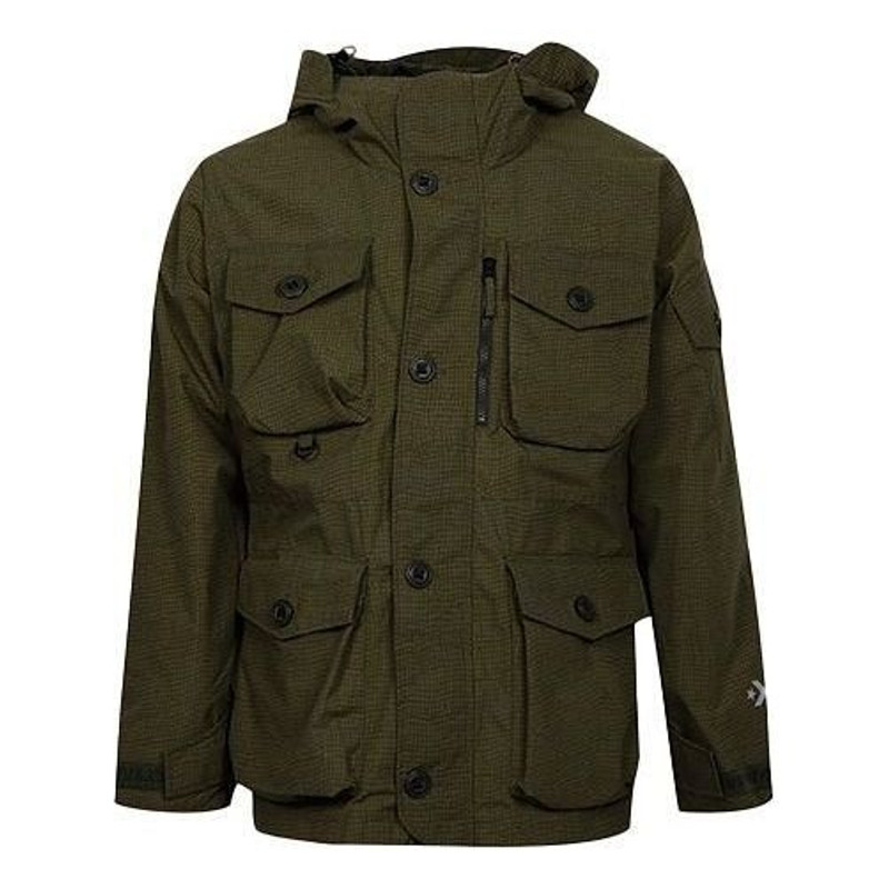 Converse 2L Printed Utility Jacket 'Olive Green' 10007259-A01 - 1