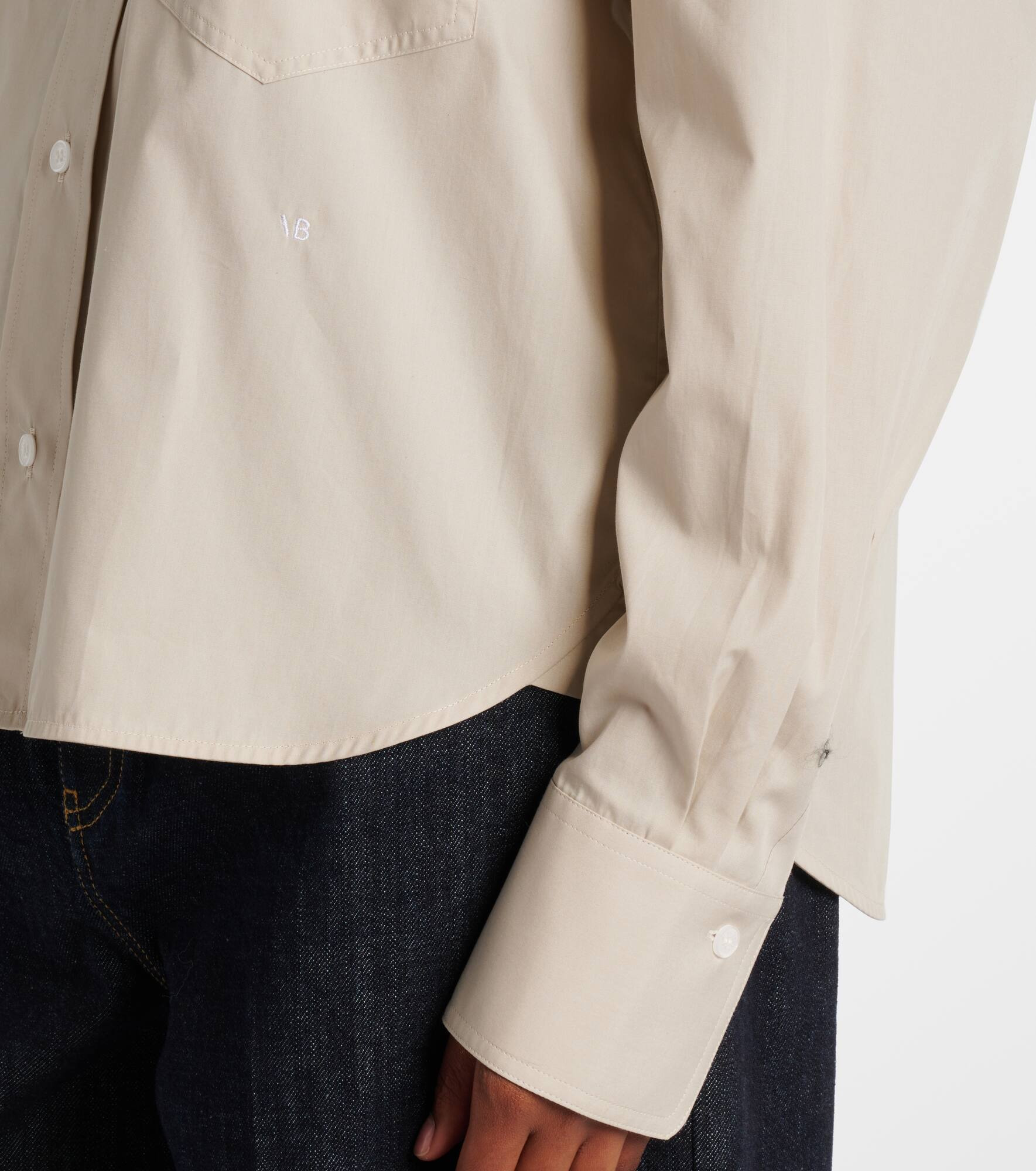 Cropped cotton shirt - 5