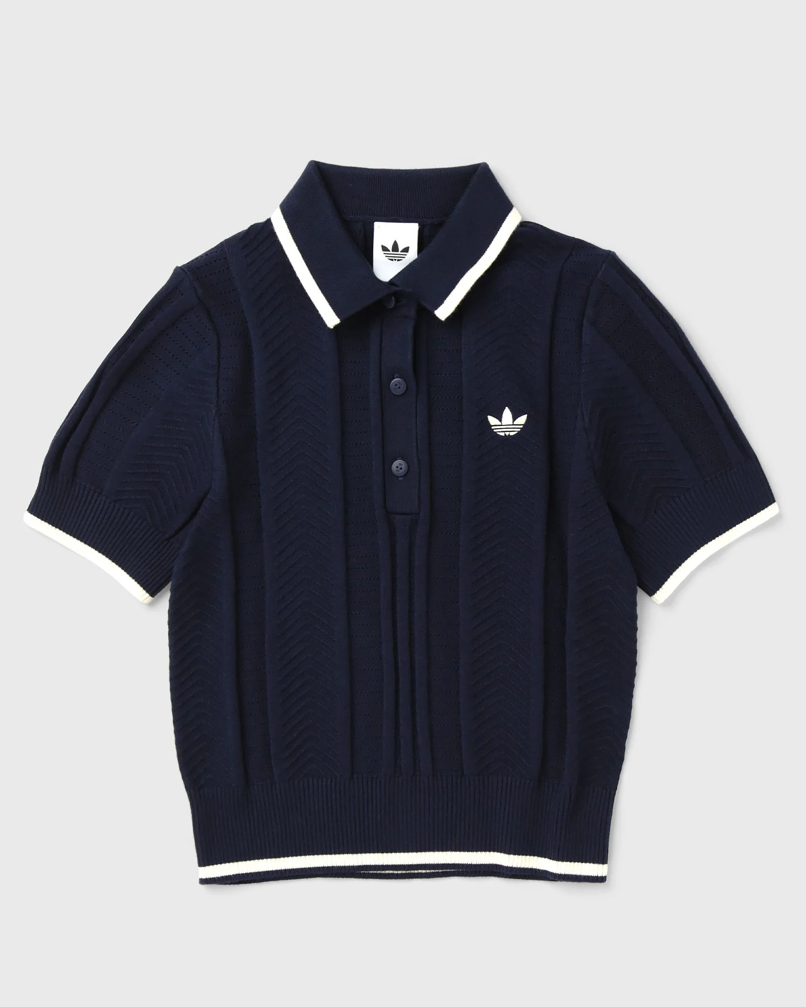 WMNS CABLE KNIT CALI TEE POLO - 1