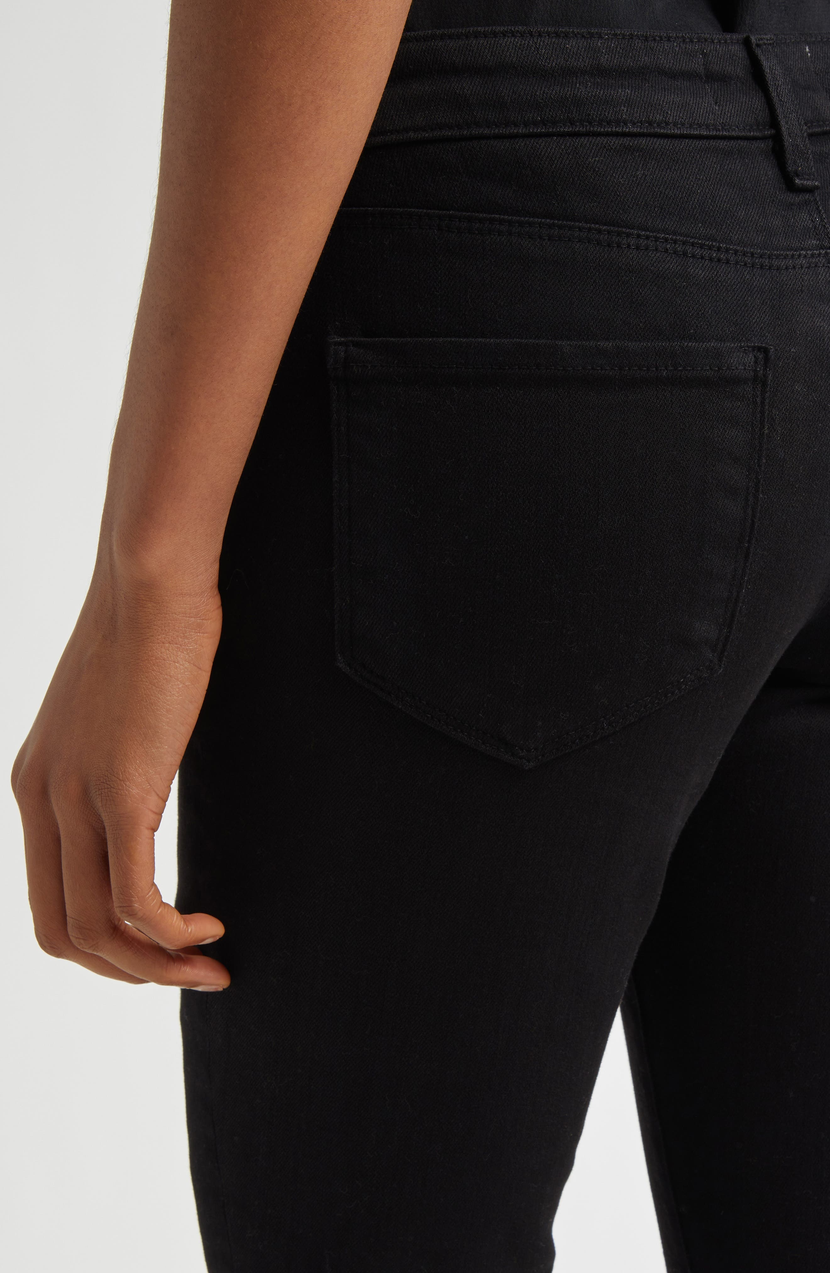 L'AGENCE Cara Low Rise Bootcut Jeans in Noir at Nordstrom - 5