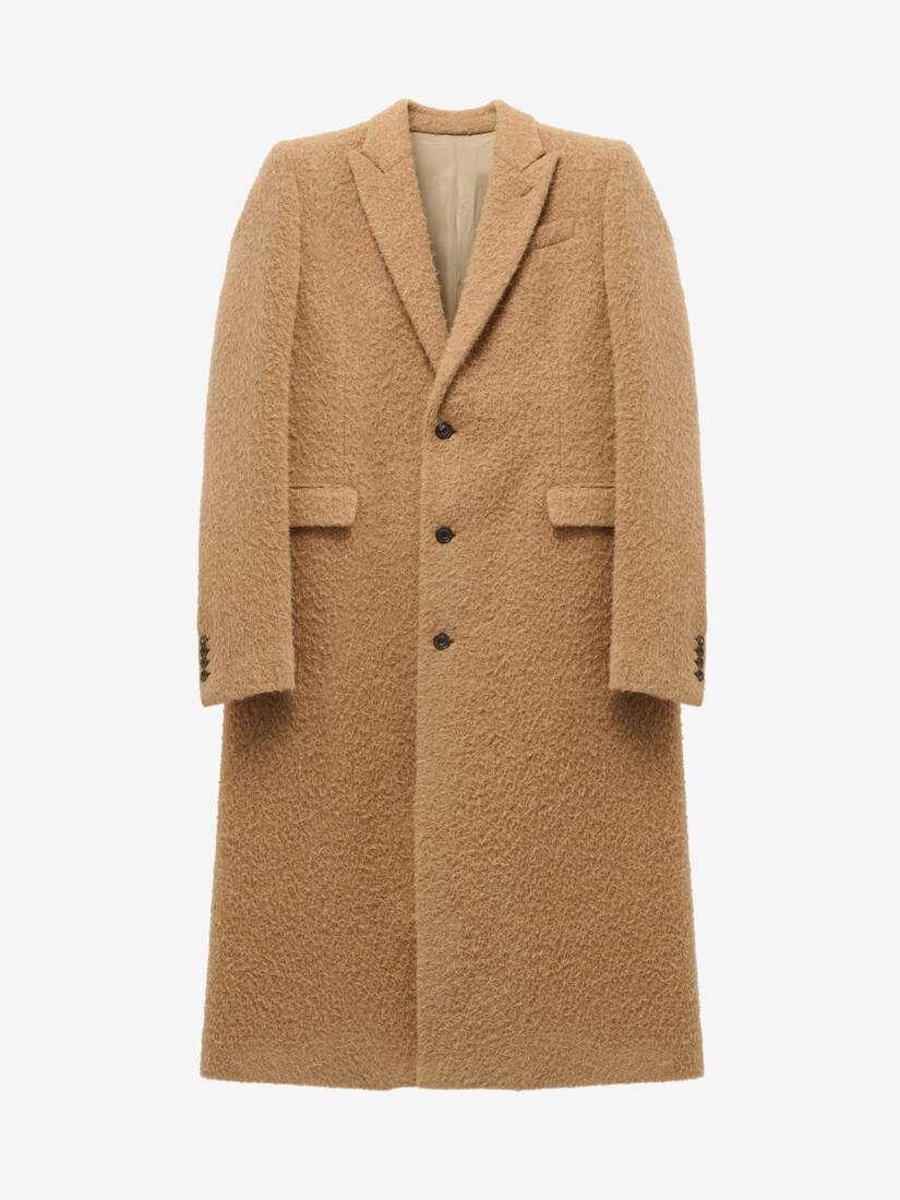 Wool Stacked Shoulder Boxy Coat - 1