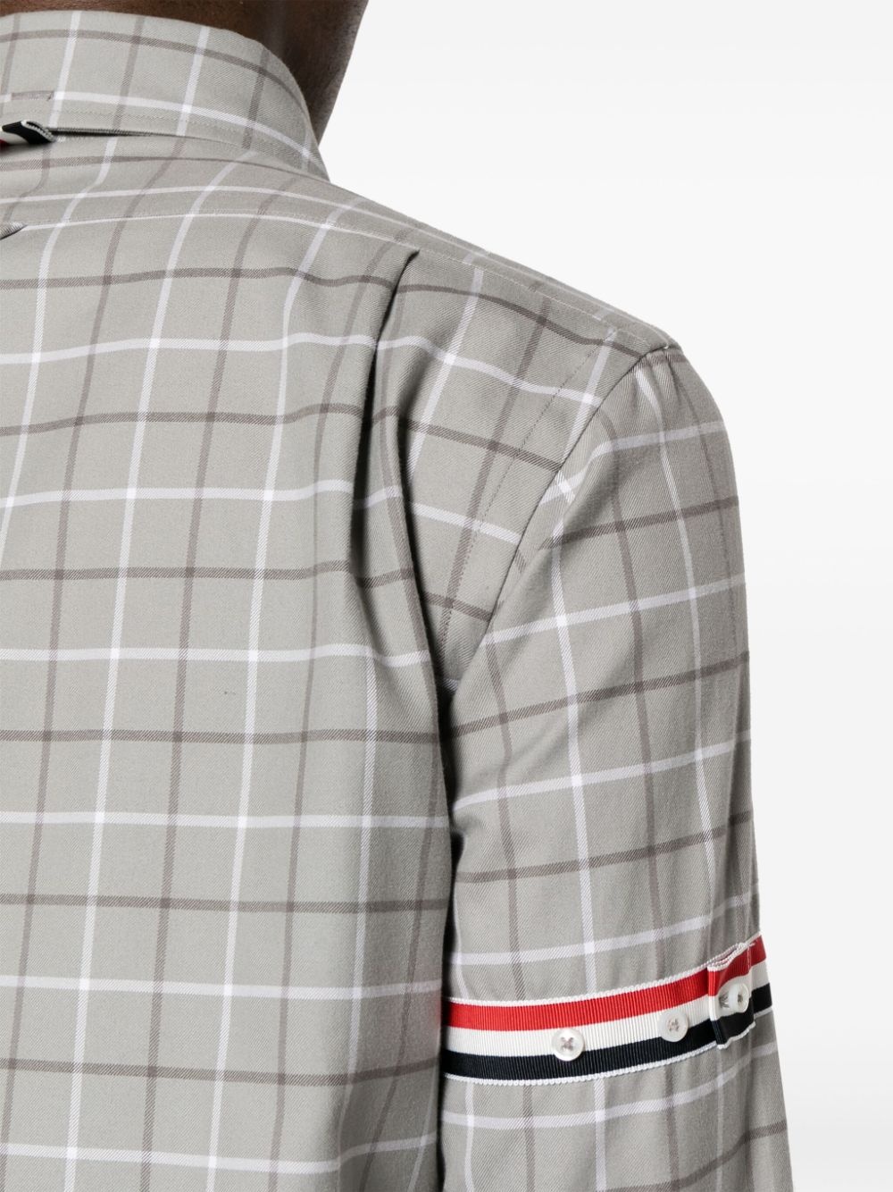 tattersall-checked cotton shirt - 5