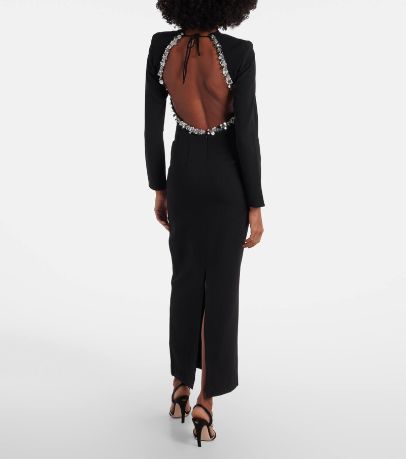 Sequined open-back crêpe maxi dress 3