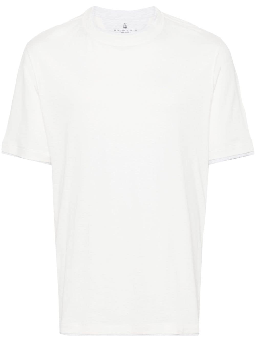 layered crew-neck T-shirt - 1