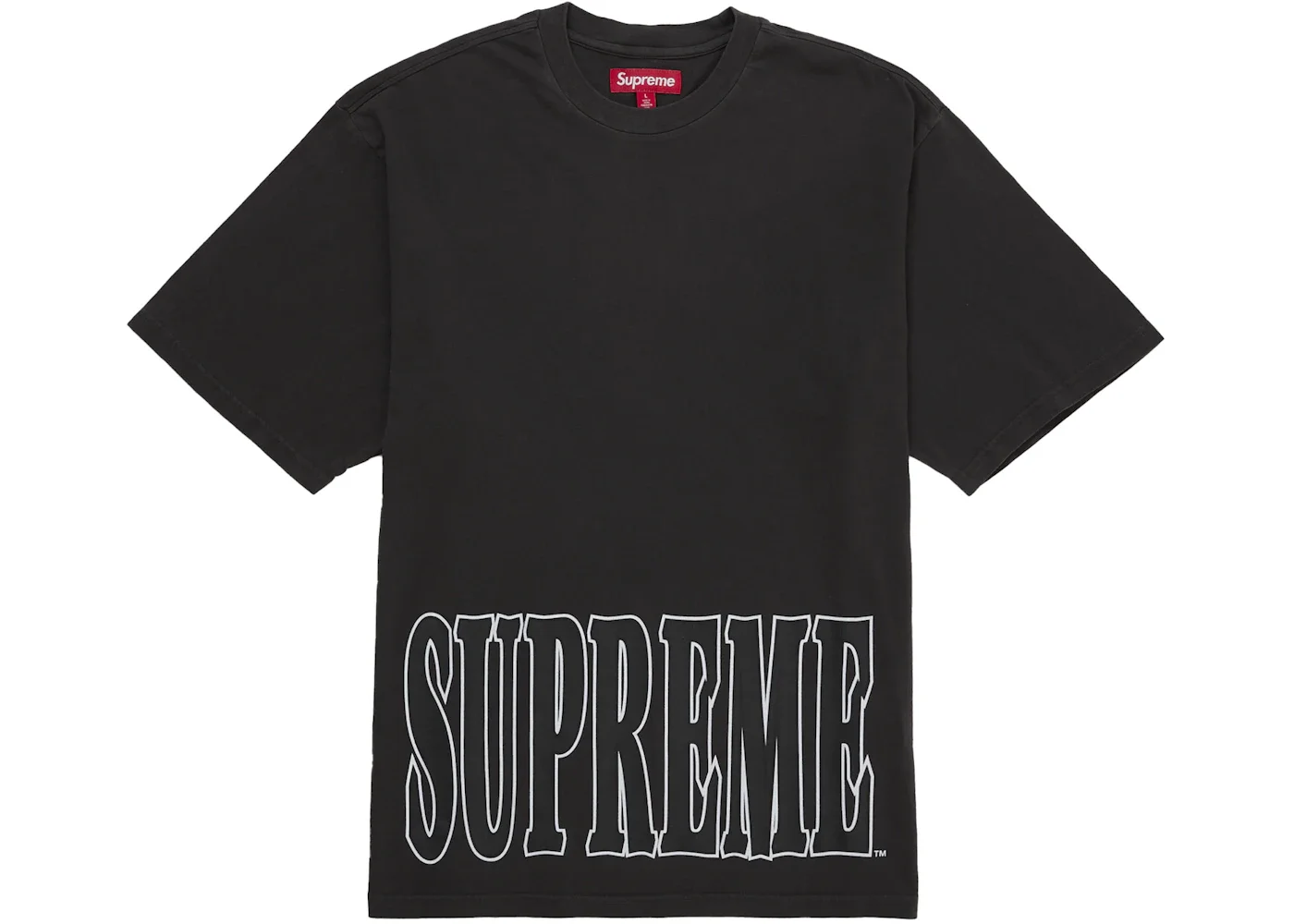 Supreme Cracked Stretch S/S Top Washed Black - 1