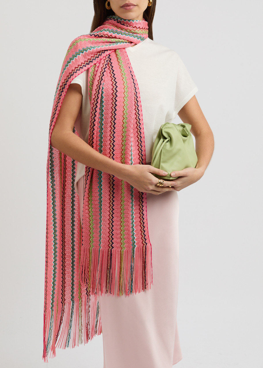 Missoni Zigzag-intarsia Fine-knit Scarf - 2