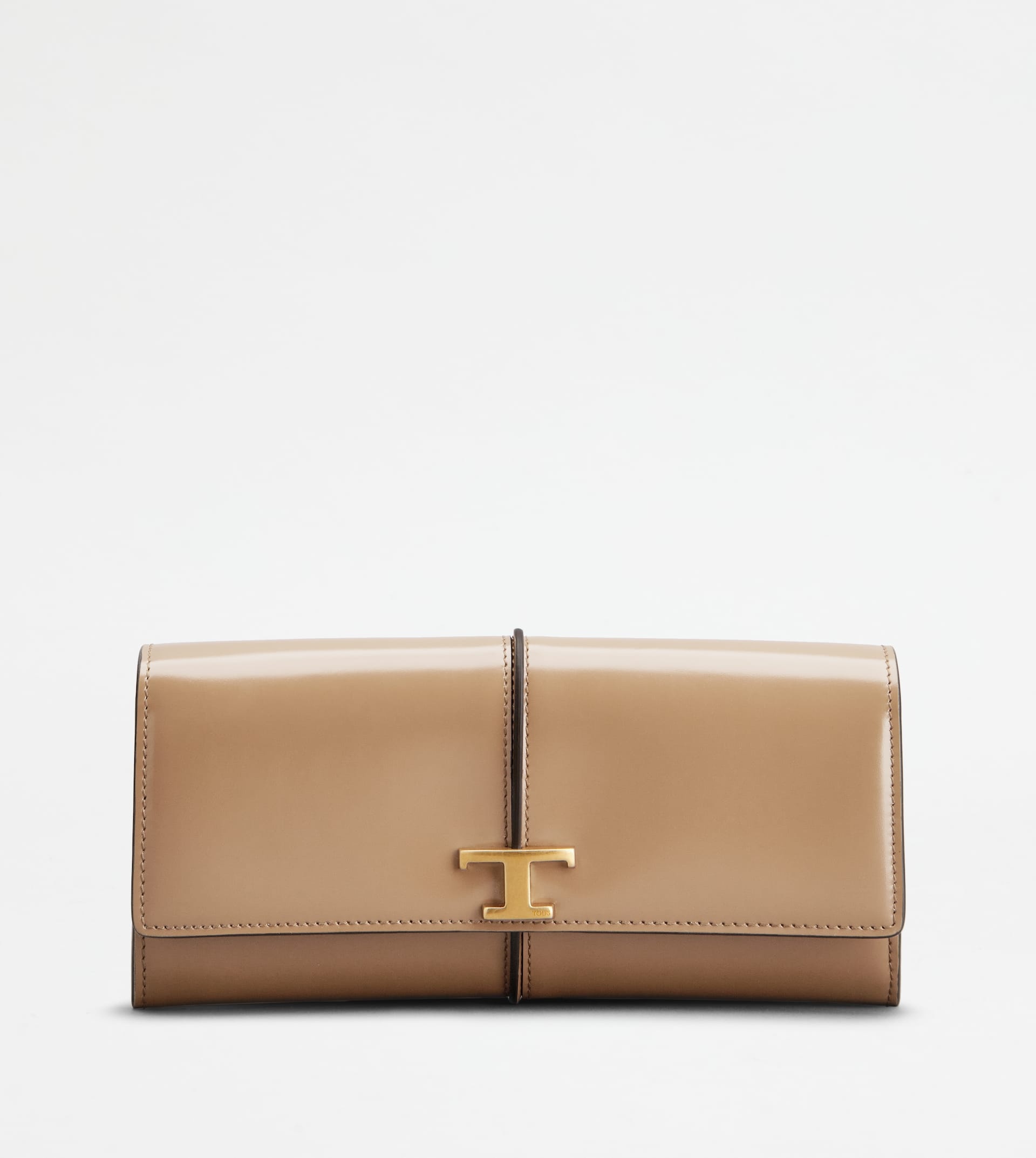 T TIMELESS WALLET IN LEATHER - BEIGE - 1