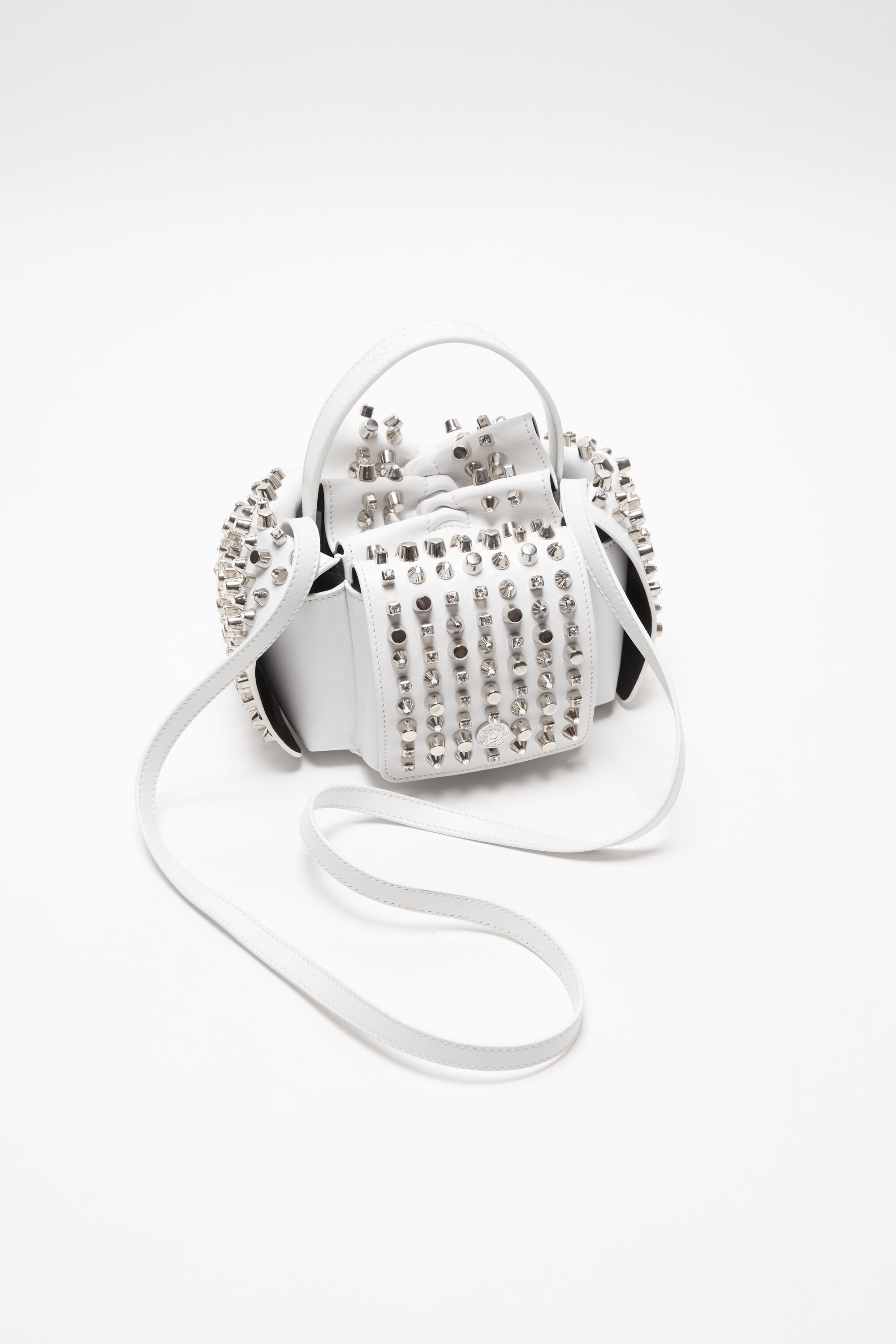 Multipocket mini studs bag - White - 3