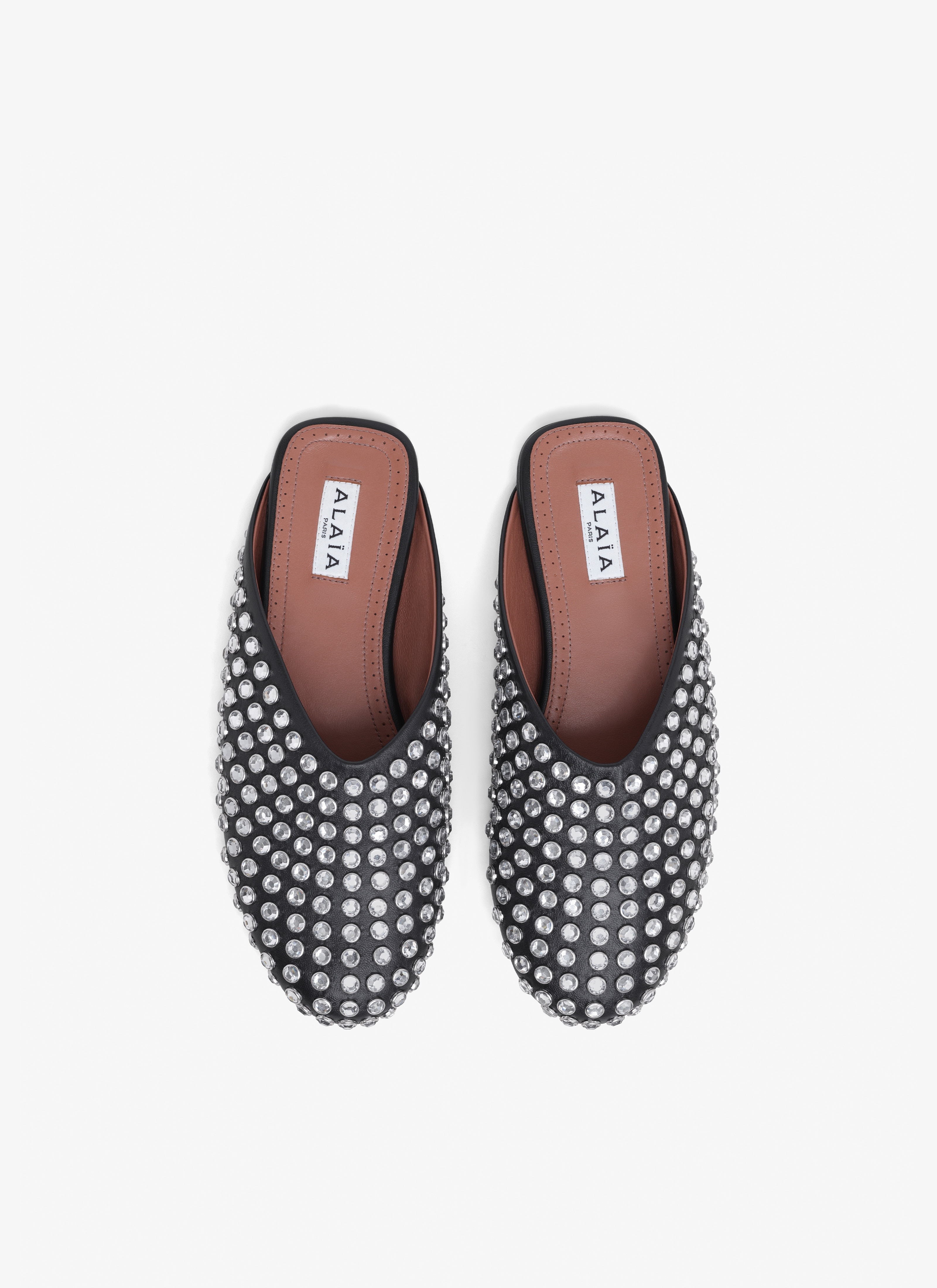 STRASS LAMBSKIN MULES - 2