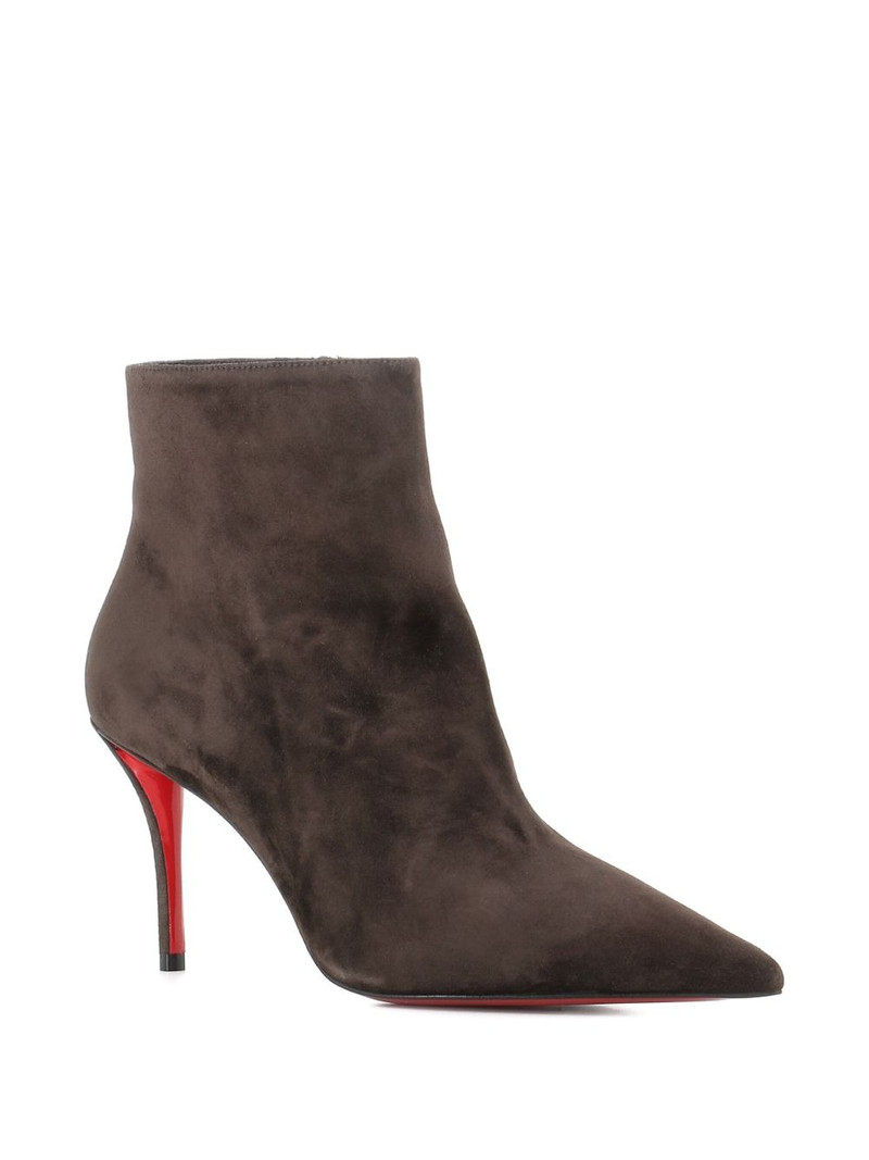Christian Louboutin 80mm Miss Z Booty suede ankle boots outlook