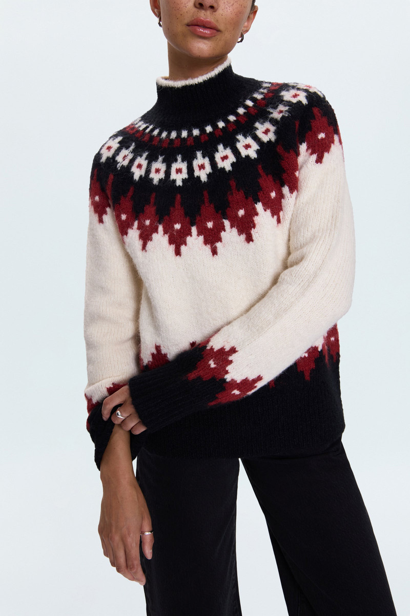 PISTOLA ASTRID PULLOVER SWEATER - WHITE OXBLOOD outlook