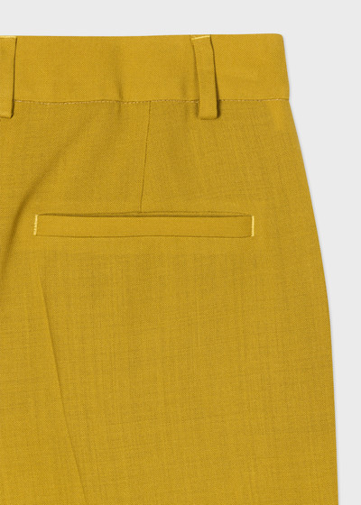 Paul Smith Chartreuse Wool-Hopsack Wide Leg Trousers outlook