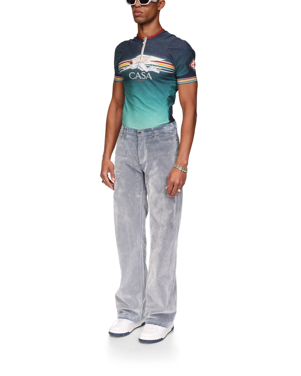 Peach Texture Jeans - 3