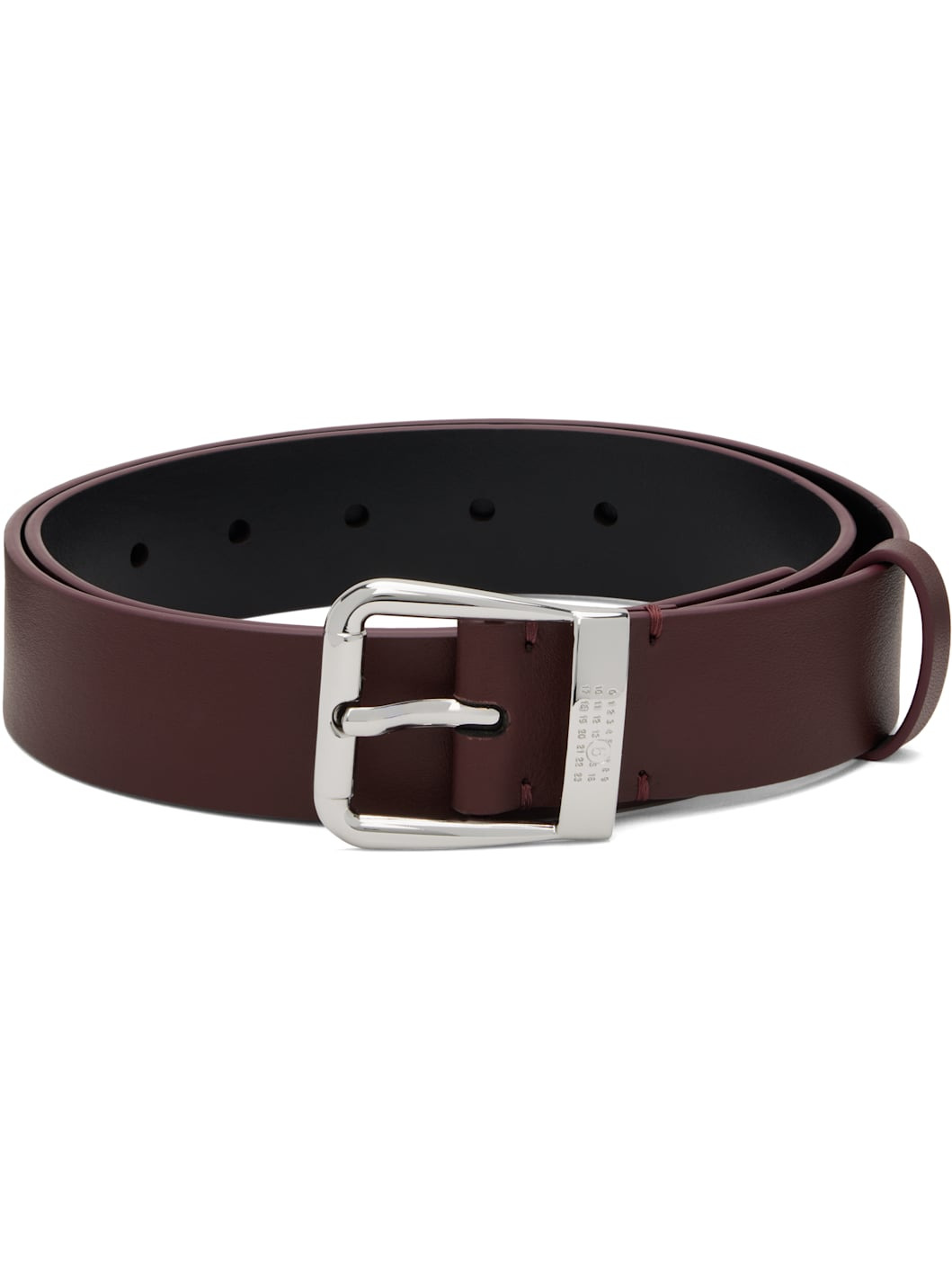 Burgundy Leather Belt - 1