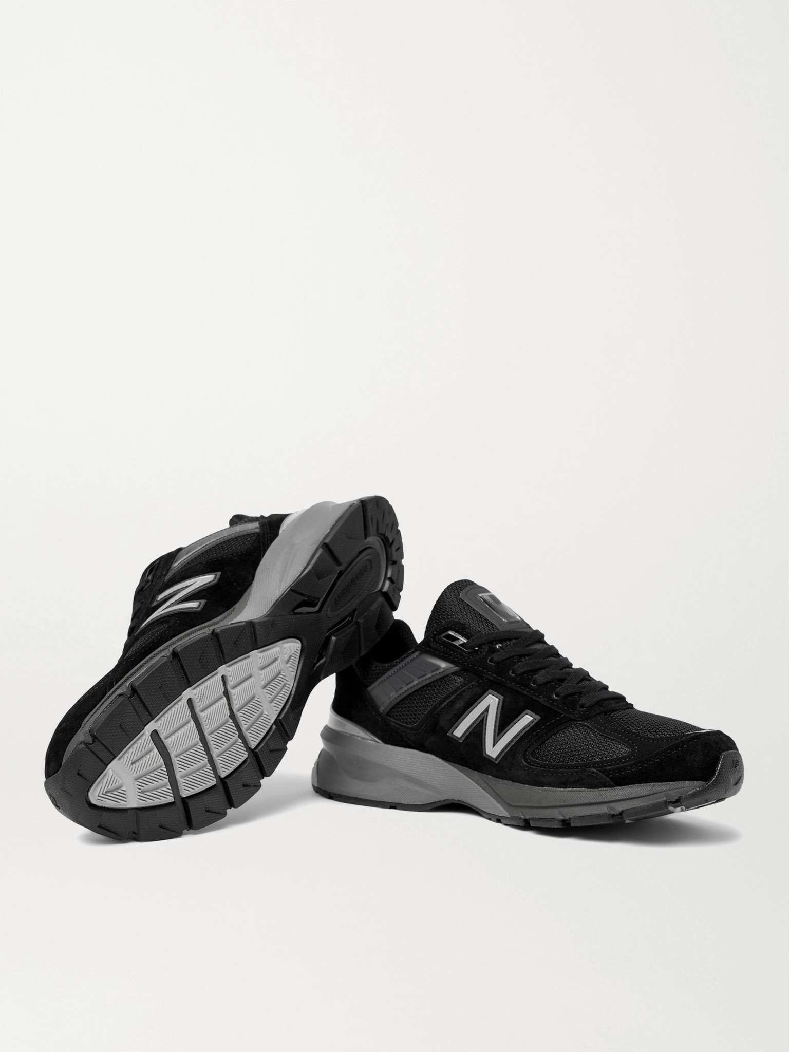 M990v5 Suede and Mesh Sneakers - 7
