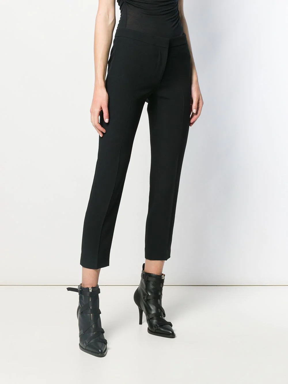 cropped leg cigarette trousers - 3