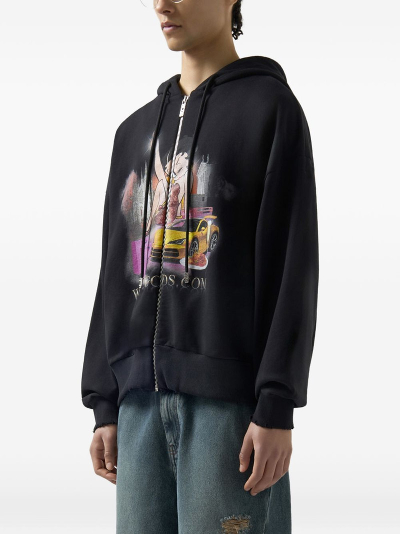 x Betty Boop zip-up cotton hoodie 4