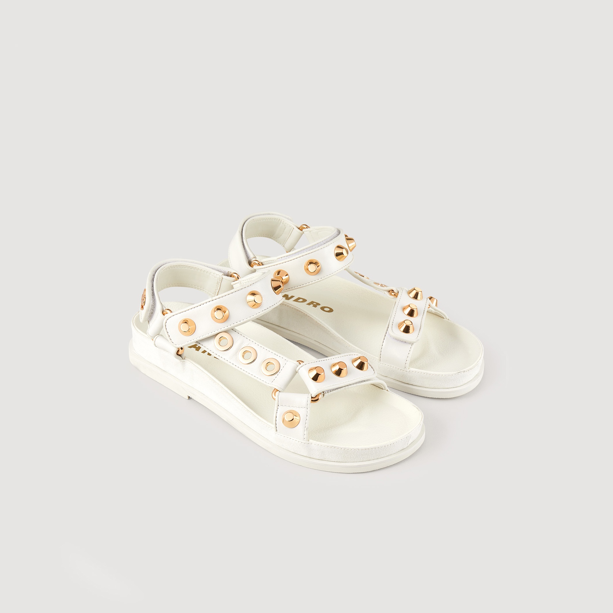 Studded leather sandals - 2