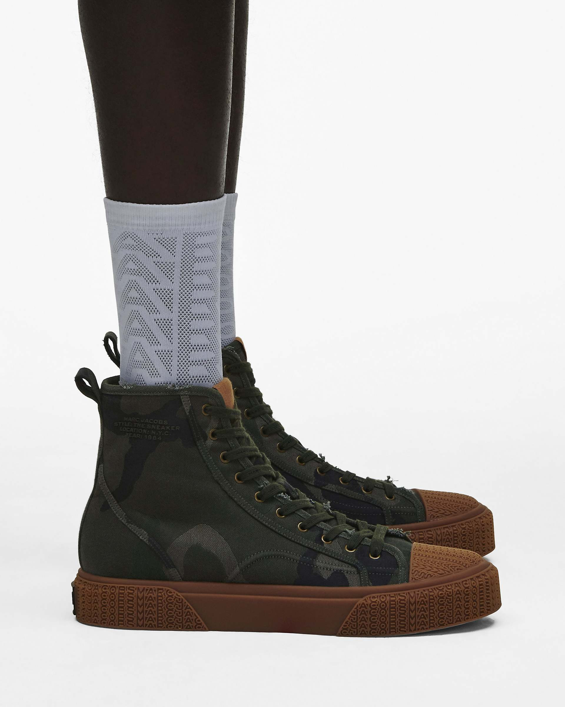 THE CAMO JACQUARD HIGH TOP SNEAKER - 10